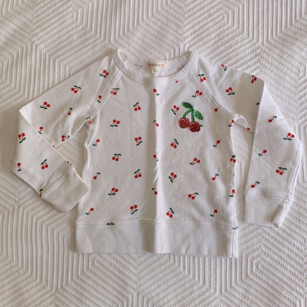 Crewcuts 4-5 Sweatshirt Tee with Cherry appliqué.